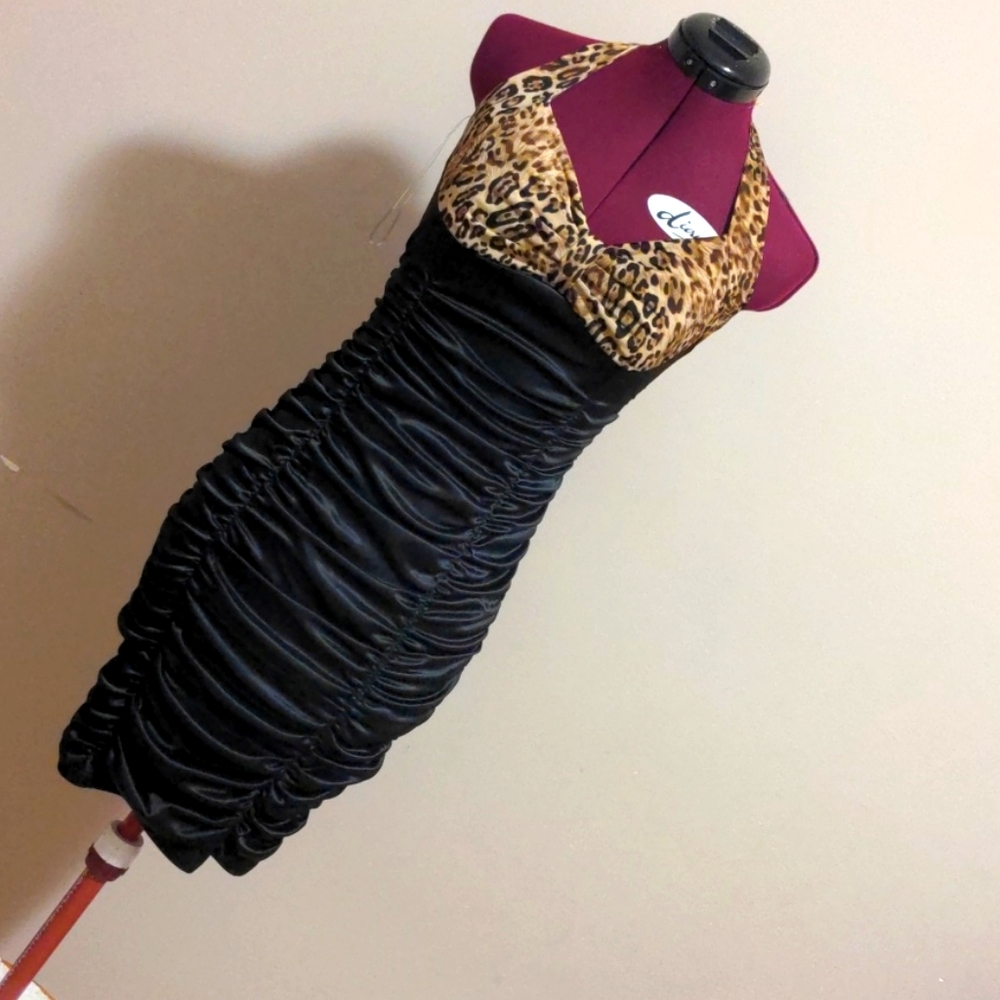 Halter style rouched party dress